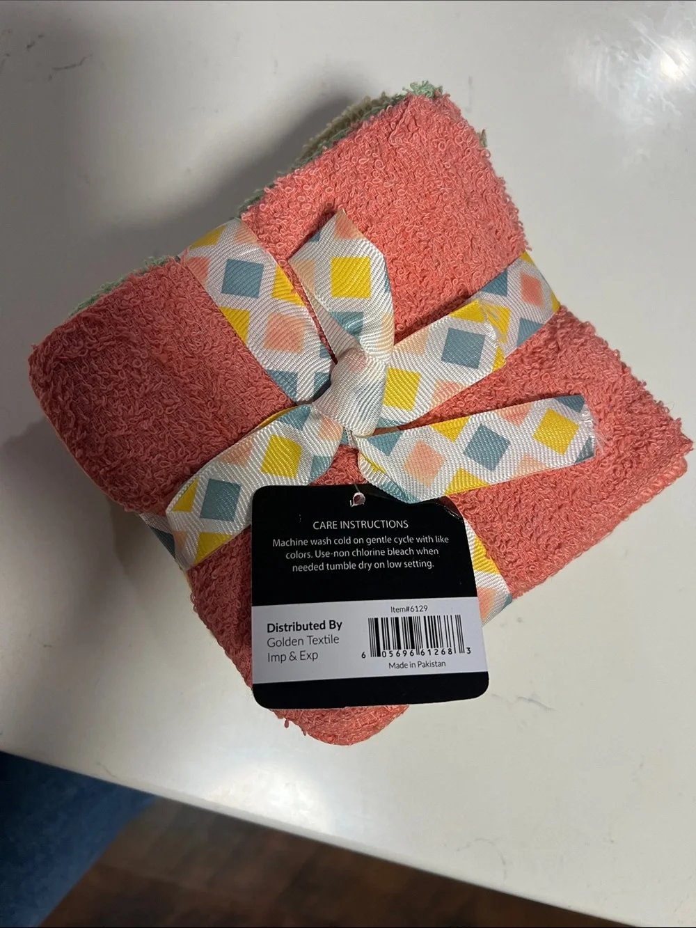 Coral Wash Cloth Set - 12 Pack